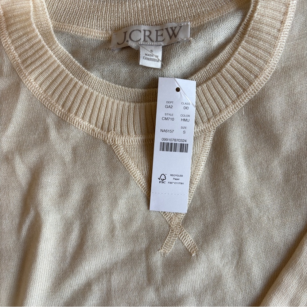 J Crew Oversized crewneck sweatshirt in merino wool Small - Picture 2 of 2